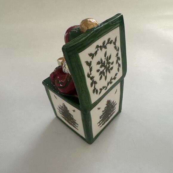 VTG SPODE Christmas Tree Jack in the box Sugar Bowl Rocking Horse Creamer - Picture 4 of 12